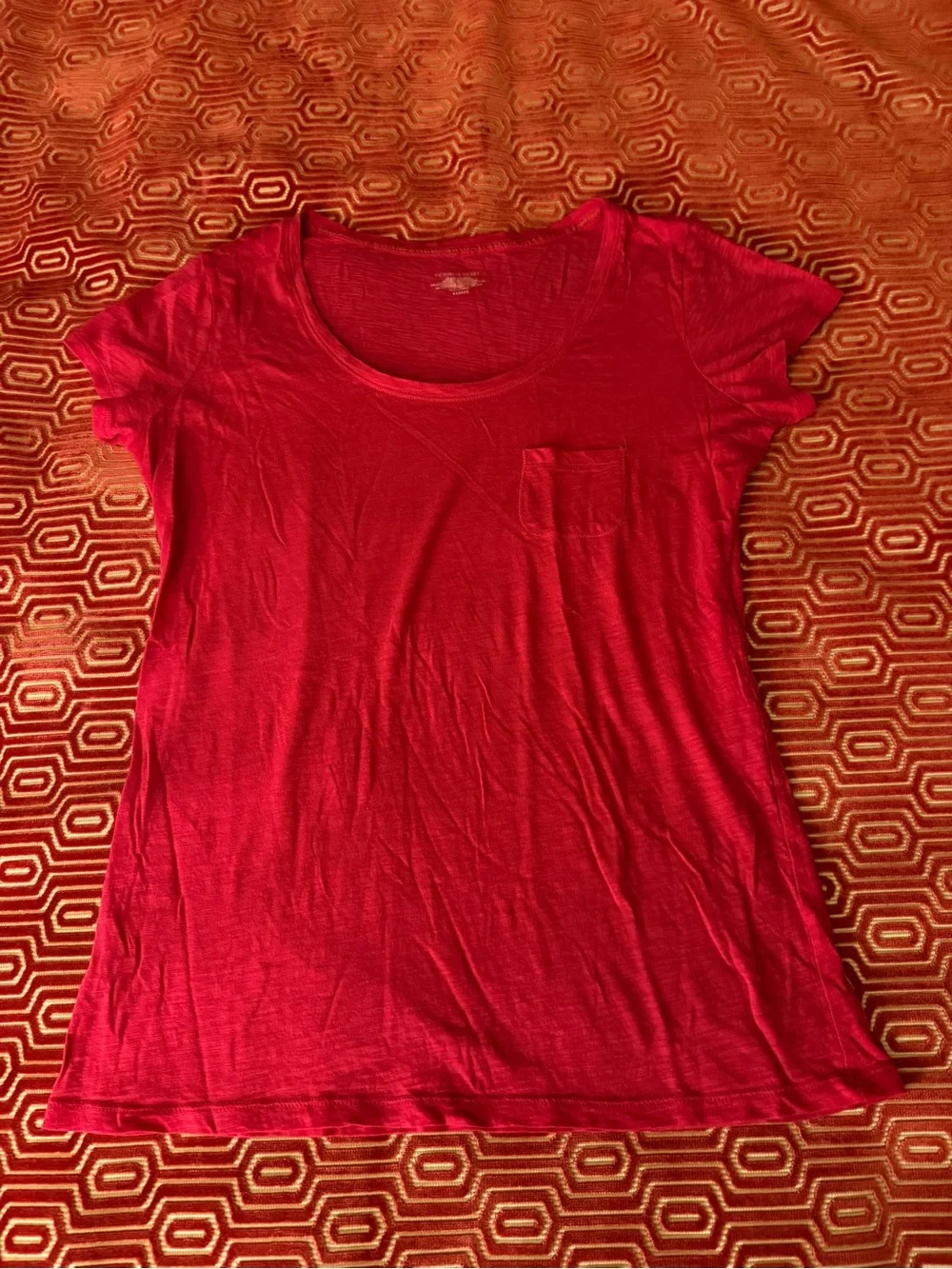 Victoria's Secret Set of 2 Shirts Tops Women’s XL Blue Red pocket v-neck EUC - Picture 6 of 13